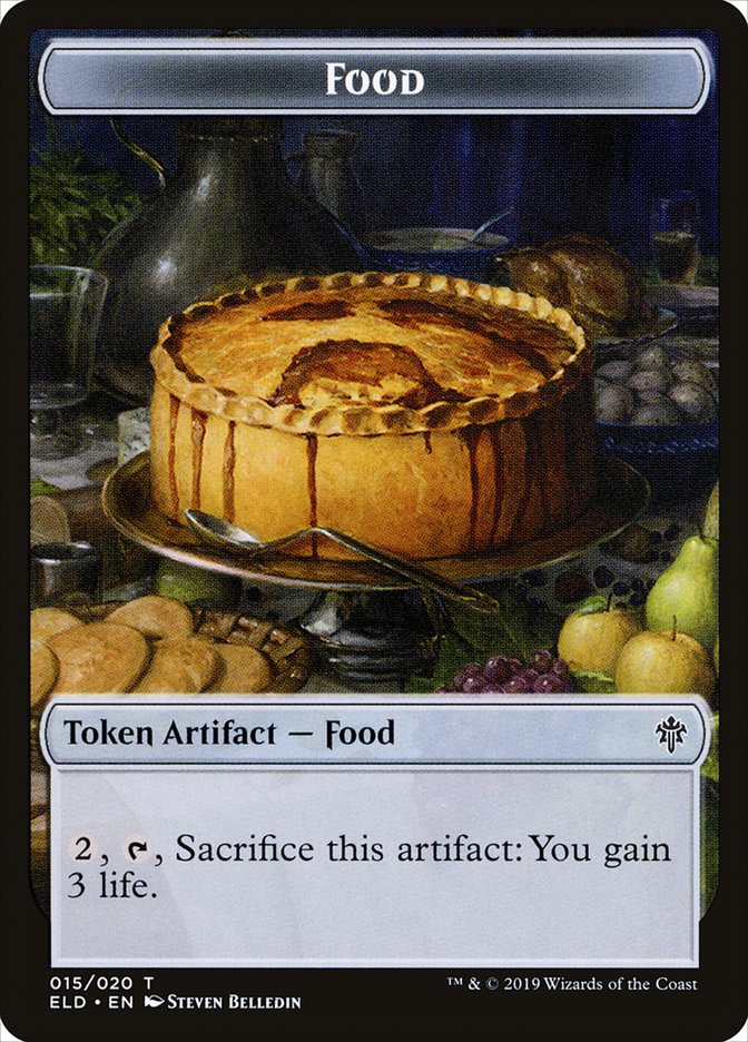 Food (015/020) [Throne of Eldraine Tokens] | Dumpster Cat Games