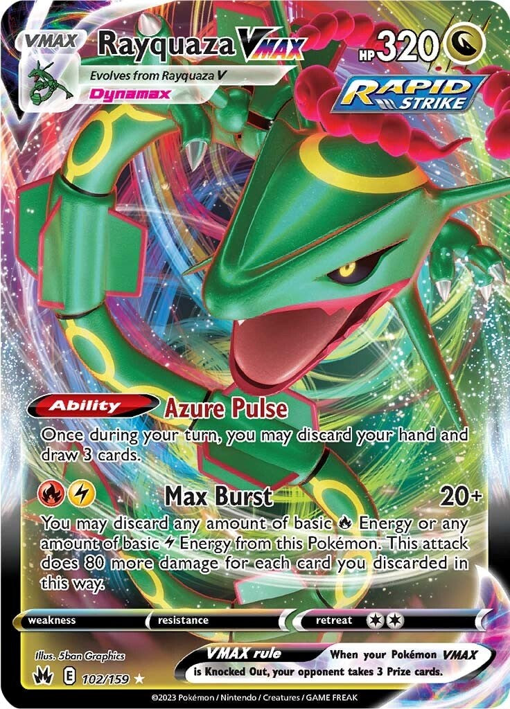 Rayquaza VMAX (102/159) (102) [Sword & Shield: Crown Zenith] | Dumpster Cat Games