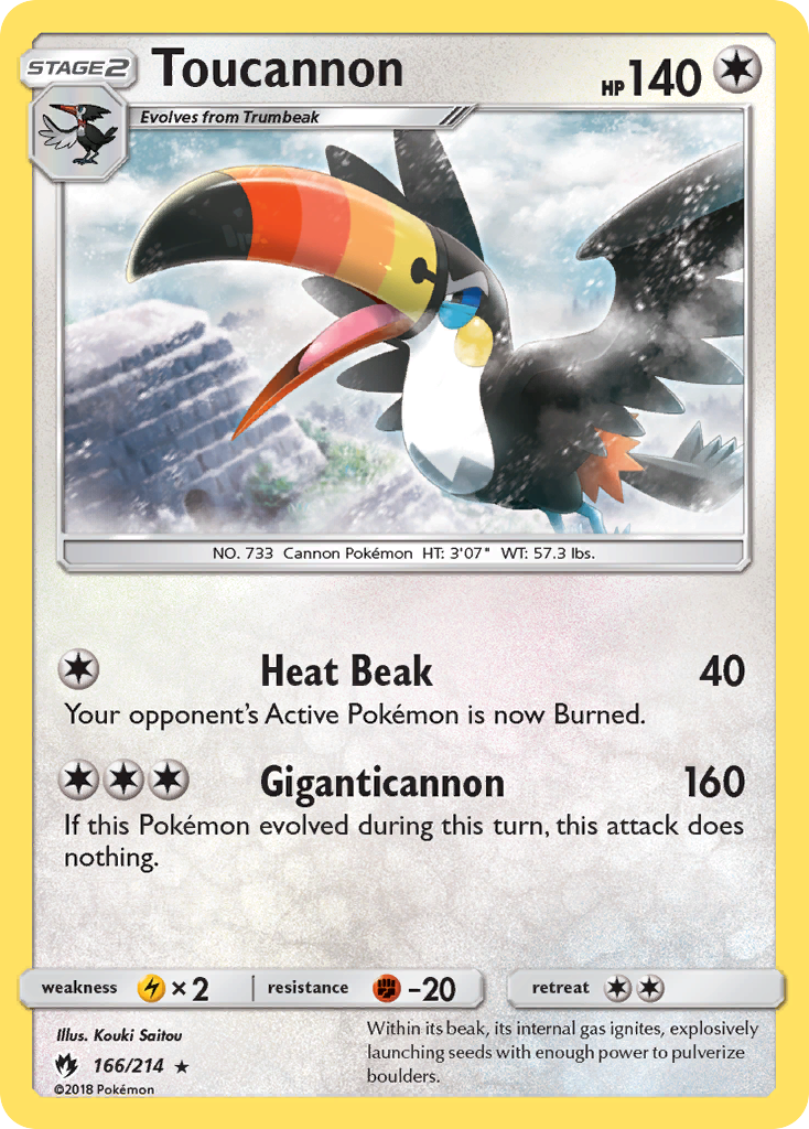 Toucannon (166/214) [Sun & Moon: Lost Thunder] | Dumpster Cat Games