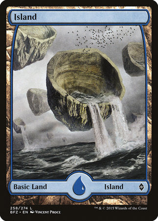 Island (258) - Full Art [Battle for Zendikar] | Dumpster Cat Games