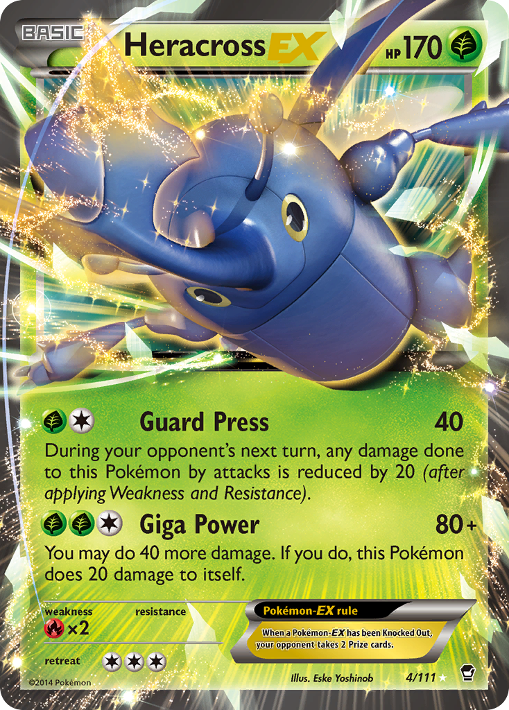 Heracross EX (4/111) [XY: Furious Fists] | Dumpster Cat Games