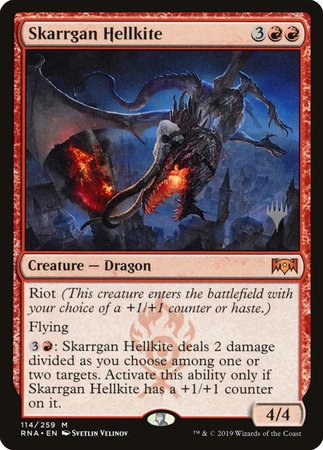 Skarrgan Hellkite [Ravnica Allegiance Promos] | Dumpster Cat Games