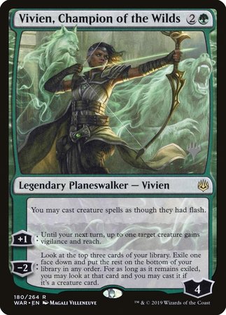 Vivien, Champion of the Wilds [War of the Spark Promos] | Dumpster Cat Games