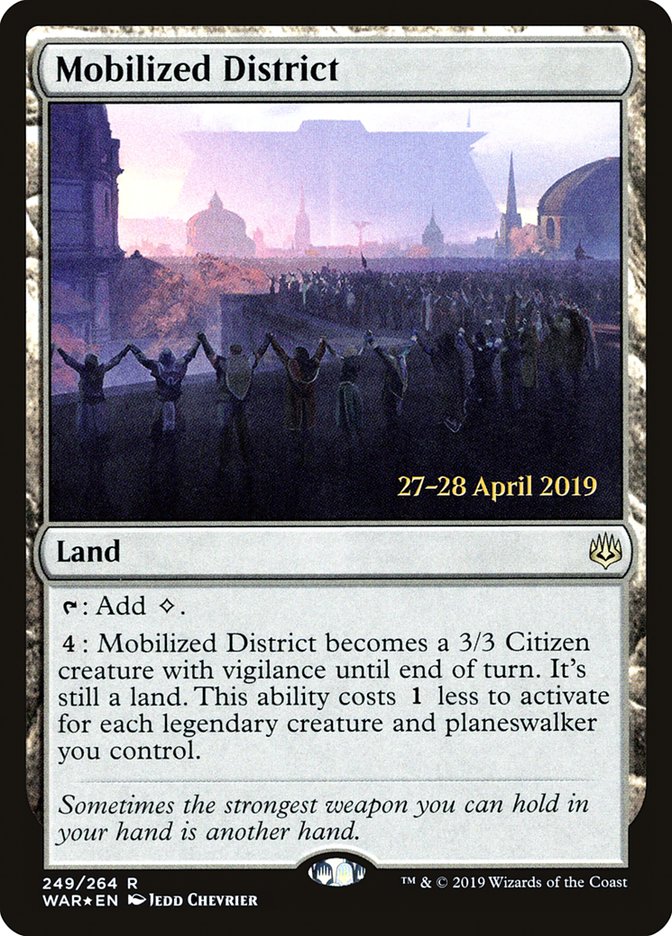 Mobilized District  [War of the Spark Prerelease Promos] | Dumpster Cat Games