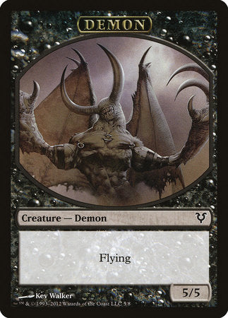 Demon Token [Avacyn Restored Tokens] | Dumpster Cat Games