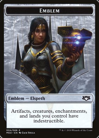 Emblem - Elspeth, Knight-Errant [Mythic Edition Tokens] | Dumpster Cat Games