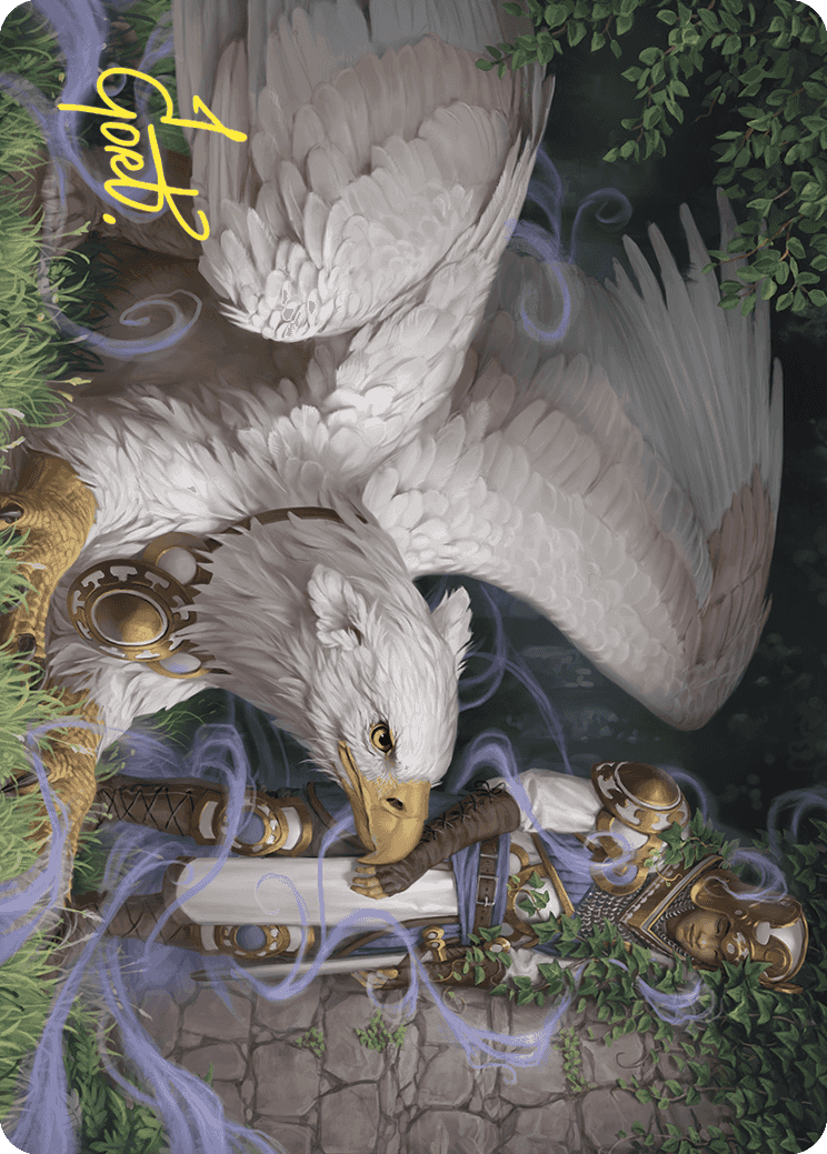 Dutiful Griffin Art Card (Gold-Stamped Signature) [Wilds of Eldraine Art Series] | Dumpster Cat Games