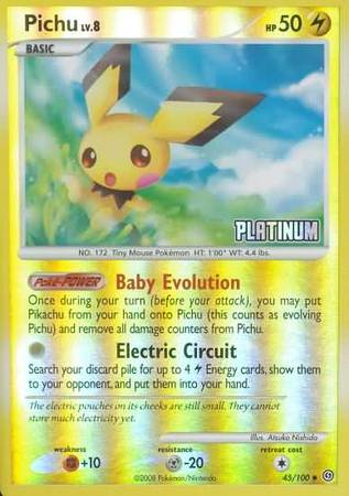 Pichu (45/100) [Burger King Promos: 2009 Collection] | Dumpster Cat Games