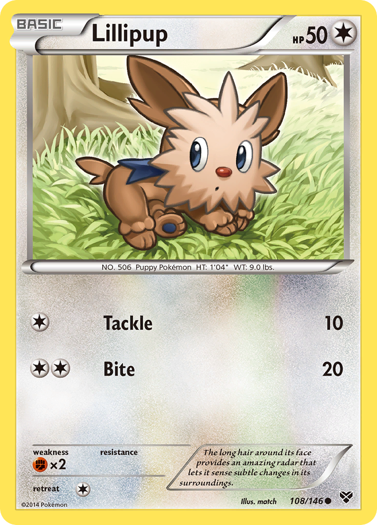 Lillipup (108/146) [XY: Base Set] | Dumpster Cat Games