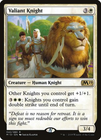 Valiant Knight [Core Set 2019] | Dumpster Cat Games