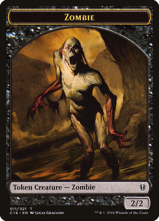 Zombie // Worm Double-sided Token [Commander 2016 Tokens] | Dumpster Cat Games