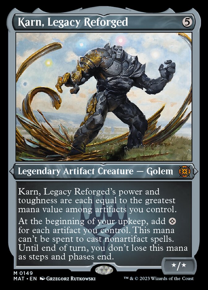 Karn, Legacy Reforged (Foil Etched) [March of the Machine: The Aftermath] | Dumpster Cat Games