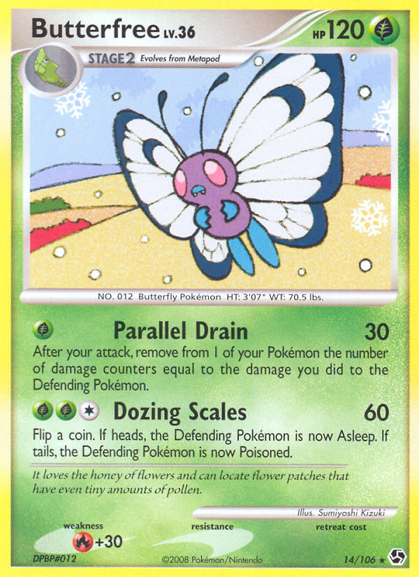 Butterfree (14/106) [Diamond & Pearl: Great Encounters] | Dumpster Cat Games