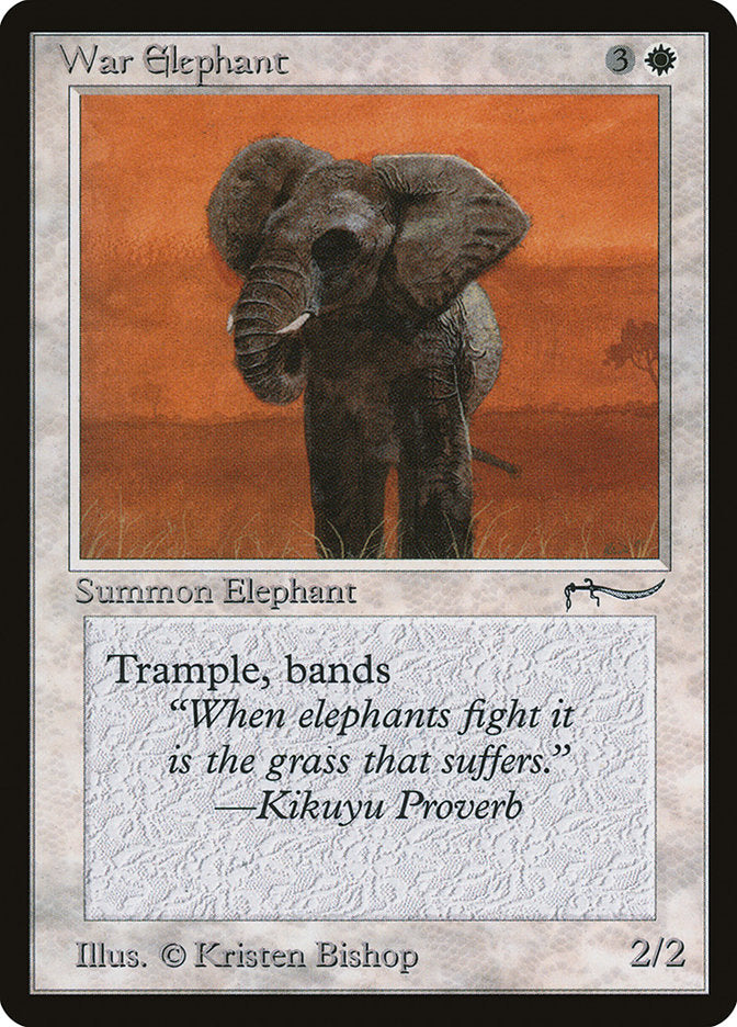 War Elephant (Dark Mana Cost) [Arabian Nights] | Dumpster Cat Games