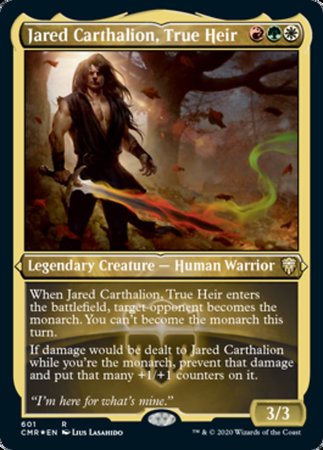 Jared Carthalion, True Heir (Foil Etched) [Commander Legends] | Dumpster Cat Games