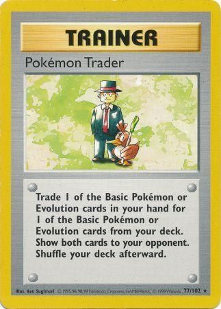 Pokemon Trader (77/102) [Base Set Shadowless Unlimited] | Dumpster Cat Games