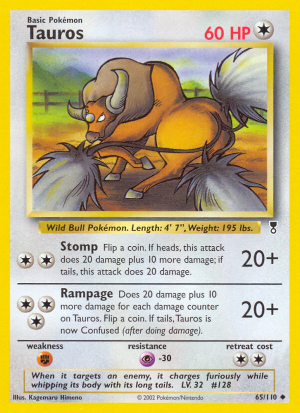 Tauros (65/110) [Legendary Collection] | Dumpster Cat Games