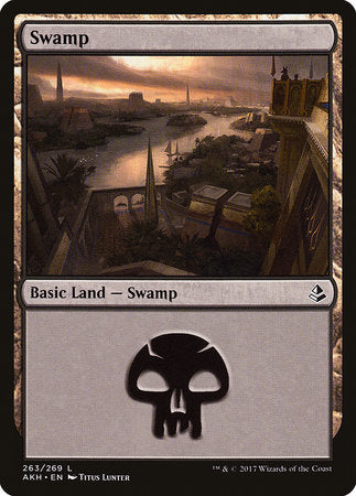 Swamp (263) [Amonkhet] | Dumpster Cat Games