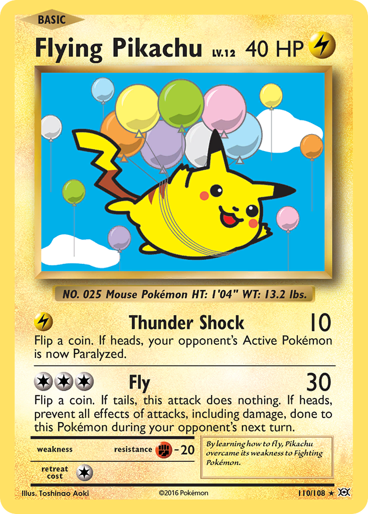 Flying Pikachu (110/108) [XY: Evolutions] | Dumpster Cat Games