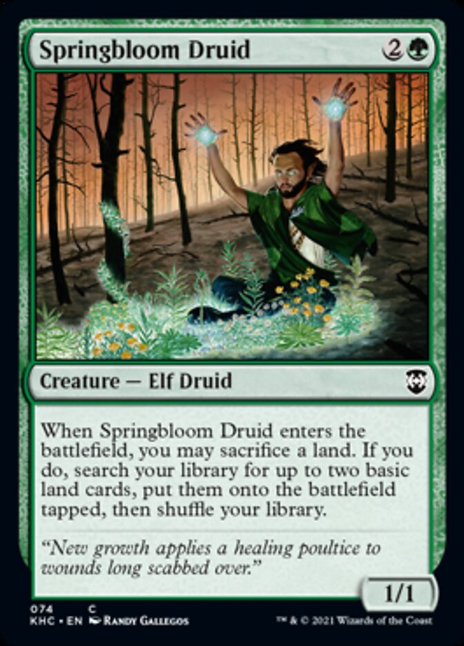 Springbloom Druid [Kaldheim Commander] | Dumpster Cat Games