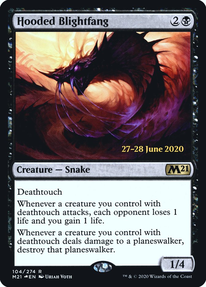 Hooded Blightfang  [Core Set 2021 Prerelease Promos] | Dumpster Cat Games