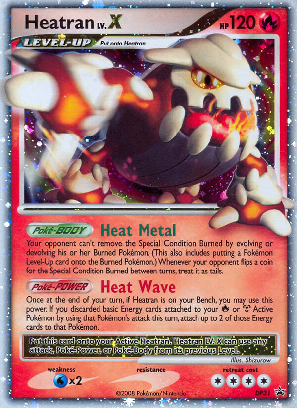 Heatran LV.X (DP31) [Diamond & Pearl: Black Star Promos] | Dumpster Cat Games