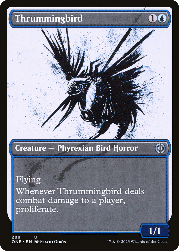 Thrummingbird (Showcase Ichor) [Phyrexia: All Will Be One] | Dumpster Cat Games