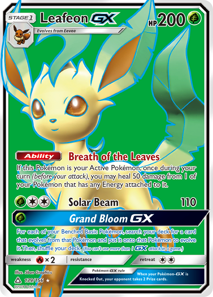 Leafeon GX (139/156) [Sun & Moon: Ultra Prism] | Dumpster Cat Games