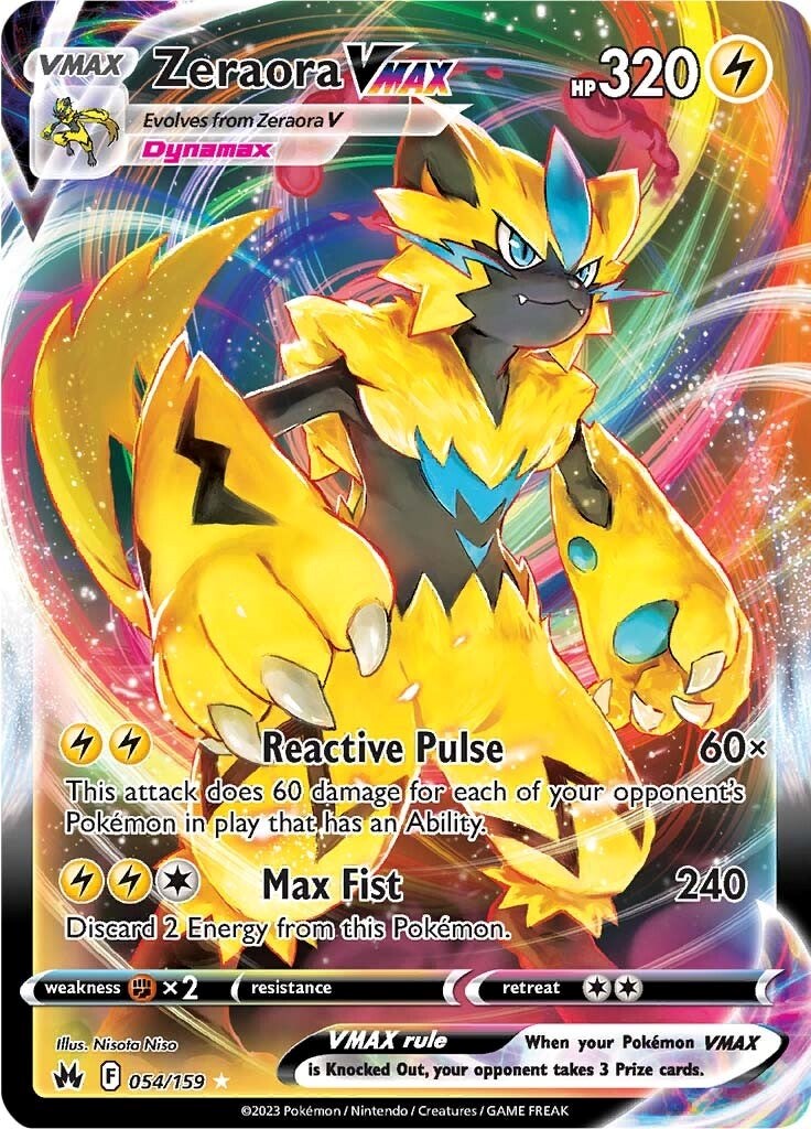 Zeraora VMAX (054/159) [Sword & Shield: Crown Zenith] | Dumpster Cat Games