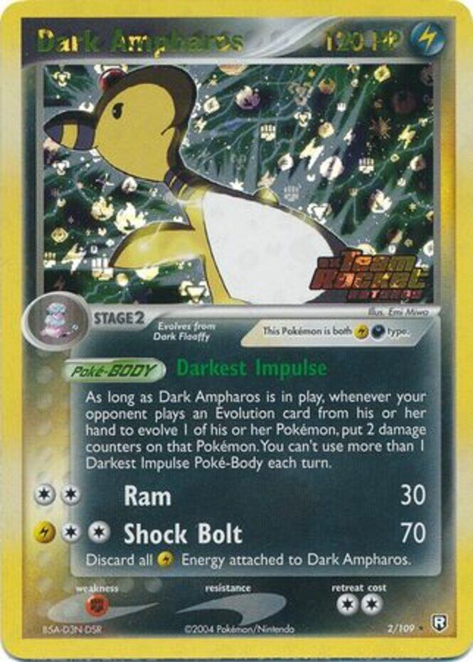 Dark Ampharos (2/109) (Stamped) [EX: Team Rocket Returns] | Dumpster Cat Games