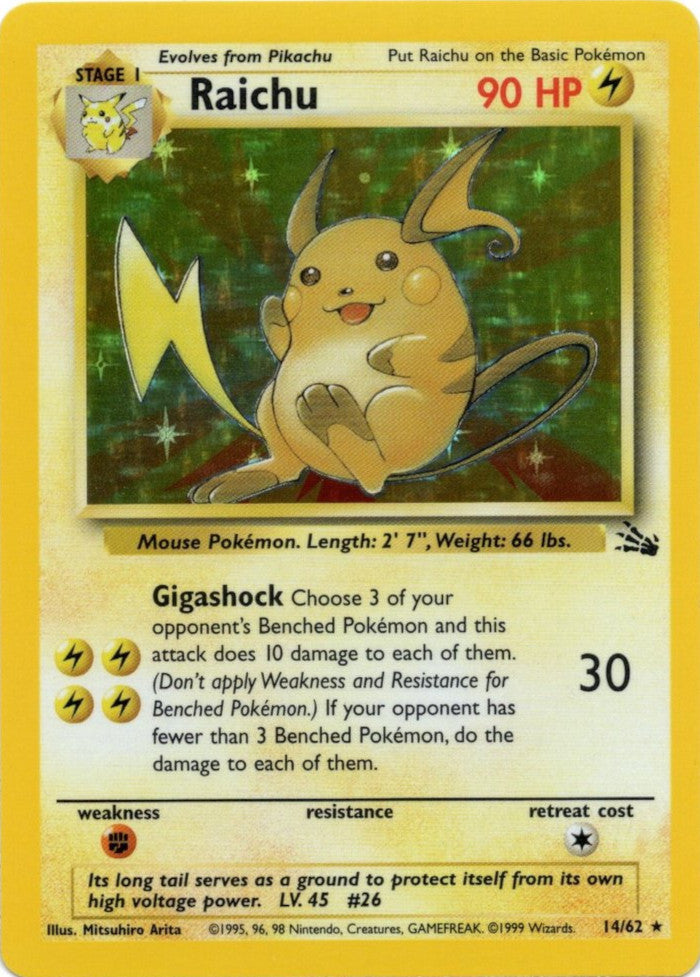 Raichu (14/62) [Fossil Unlimited] | Dumpster Cat Games