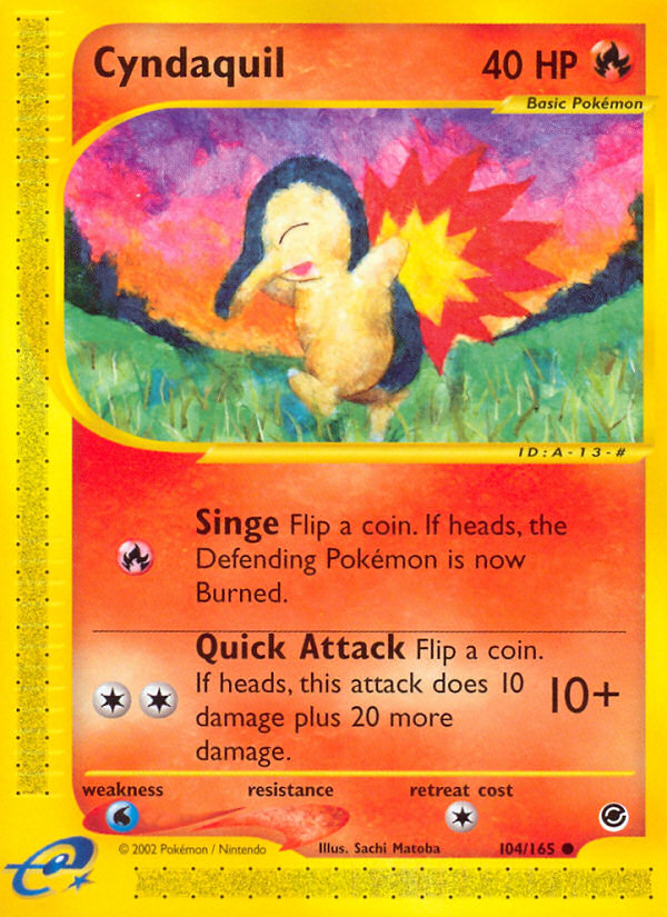 Cyndaquil (104/165) [Expedition: Base Set] | Dumpster Cat Games