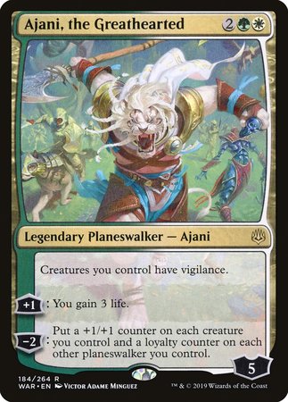 Ajani, the Greathearted [War of the Spark] | Dumpster Cat Games