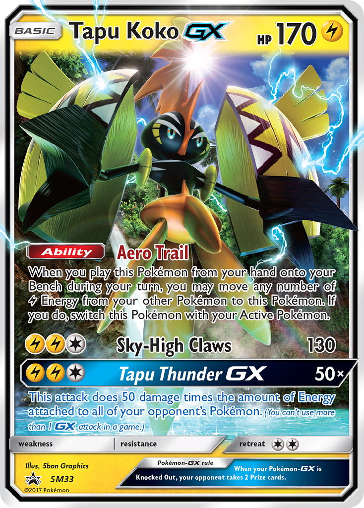 Tapu Koko GX (SM33) [Sun & Moon: Black Star Promos] | Dumpster Cat Games