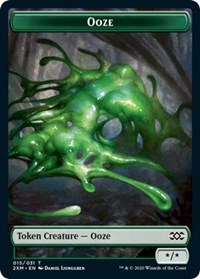 Ooze // Wurm (030) Double-sided Token [Double Masters Tokens] | Dumpster Cat Games