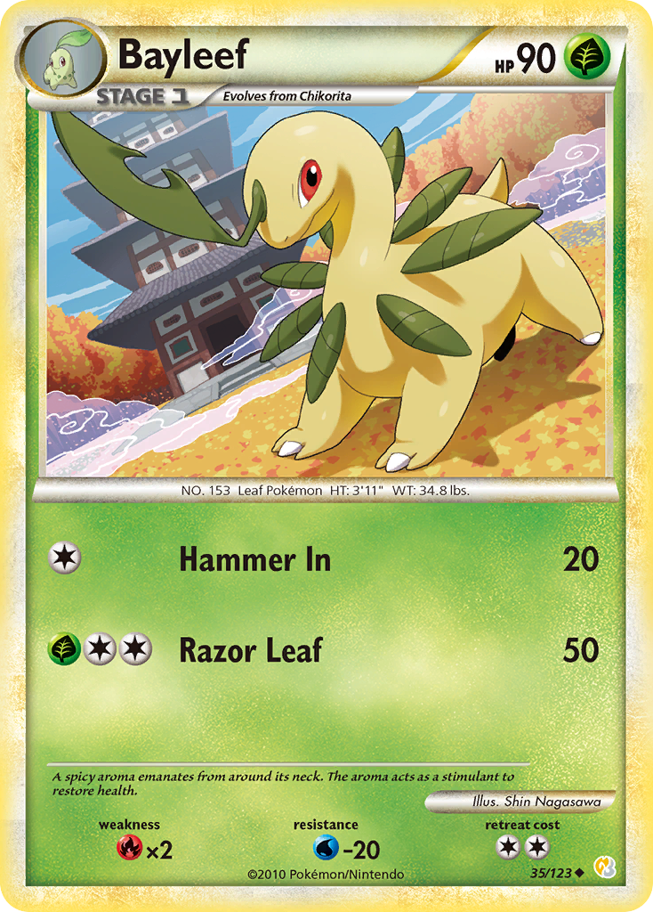 Bayleef (35/123) [HeartGold & SoulSilver: Base Set] | Dumpster Cat Games