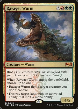 Ravager Wurm [Ravnica Allegiance] | Dumpster Cat Games