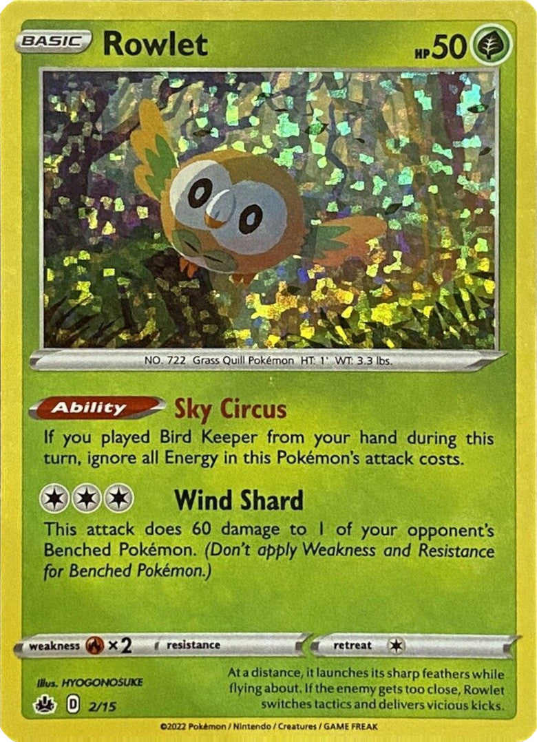 Rowlet (2/15) [McDonald's Promos: Match Battle] | Dumpster Cat Games