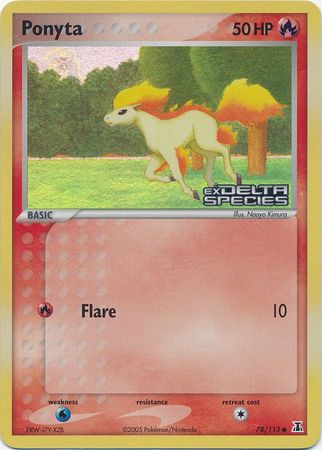 Ponyta (78/113) (Stamped) [EX: Delta Species] | Dumpster Cat Games