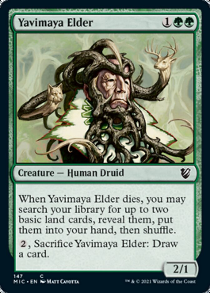 Yavimaya Elder [Innistrad: Midnight Hunt Commander] | Dumpster Cat Games