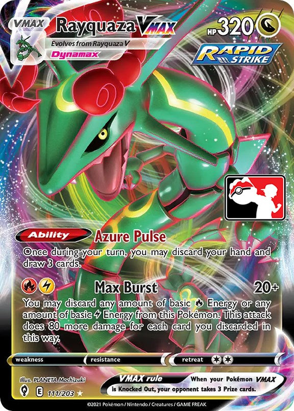 Rayquaza VMAX (111/203) [Prize Pack Series One] | Dumpster Cat Games