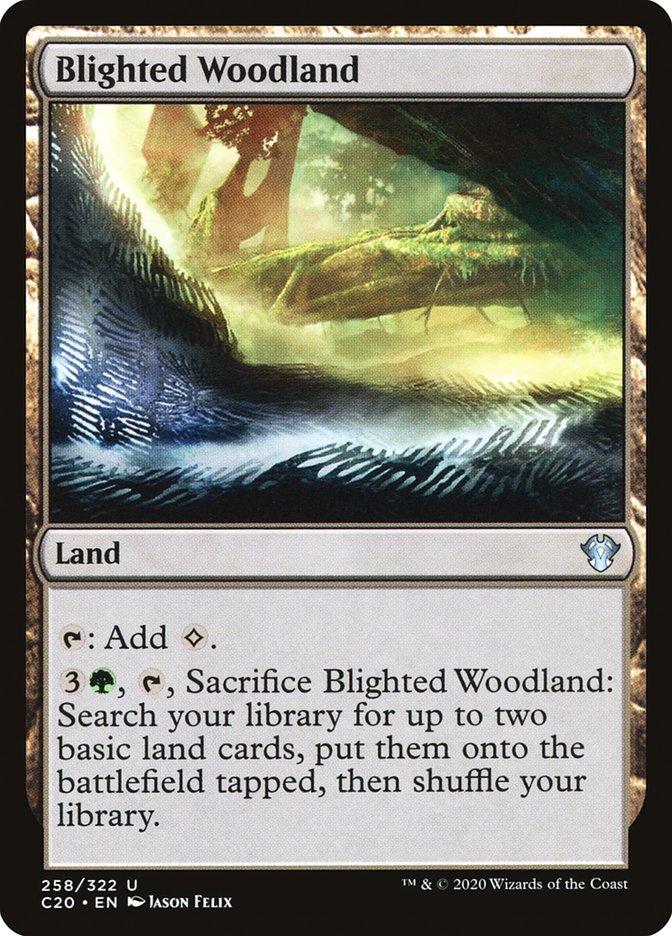 Blighted Woodland [Commander 2020] | Dumpster Cat Games