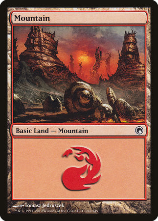 Mountain (242) [Scars of Mirrodin] | Dumpster Cat Games