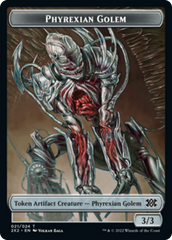 Egg // Phyrexian Golem Double-sided Token [Double Masters 2022 Tokens] | Dumpster Cat Games