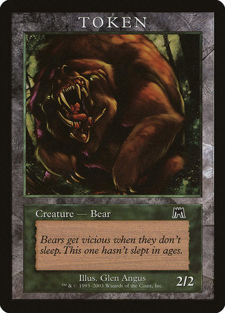 Bear Token (Onslaught) [Magic Player Rewards 2003] | Dumpster Cat Games