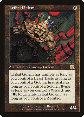 Tribal Golem [Onslaught] | Dumpster Cat Games