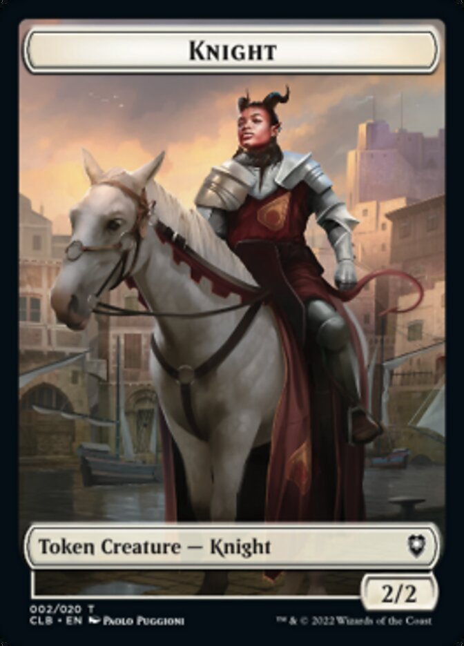 Treasure // Knight Double-sided Token [Commander Legends: Battle for Baldur's Gate Tokens] | Dumpster Cat Games