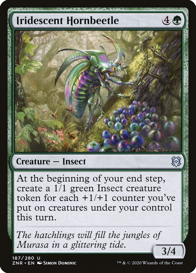 Iridescent Hornbeetle [Zendikar Rising] | Dumpster Cat Games