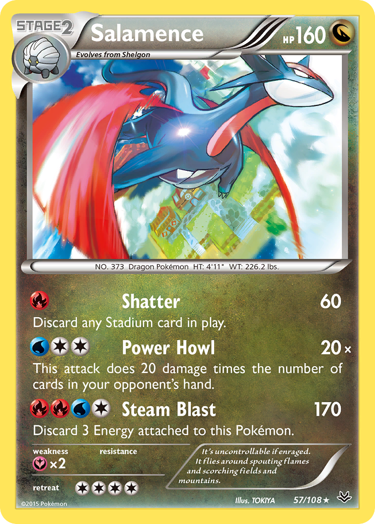 Salamence (57/108) [XY: Roaring Skies] | Dumpster Cat Games