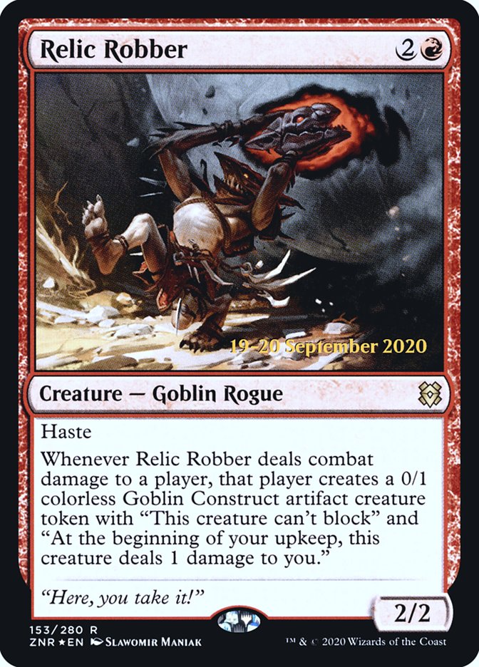 Relic Robber  [Zendikar Rising Prerelease Promos] | Dumpster Cat Games